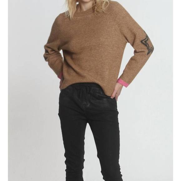 NEW LABEL+THREAD darling cozy crew top in ginger